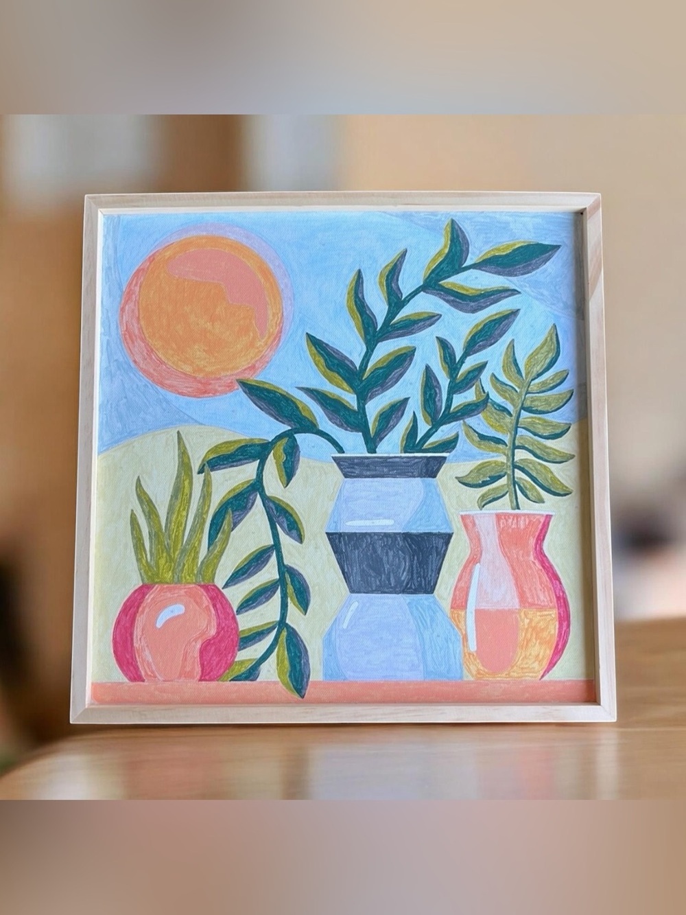 Plant Painting Handcrafted Handmade Framed Art Plants